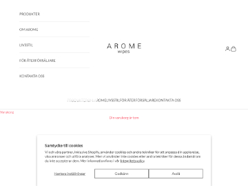 Arome rabattkod screenshot