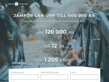 Aros Finans Lån rabattkod screenshot