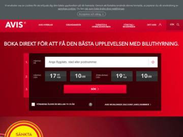 Avis rabattkod screenshot