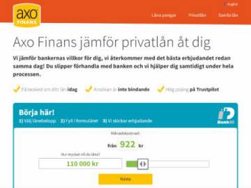 AXO Finans rabattkod screenshot