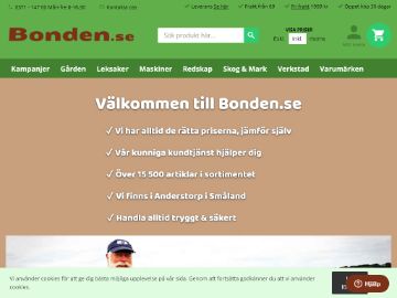 Bonden rabattkod screenshot