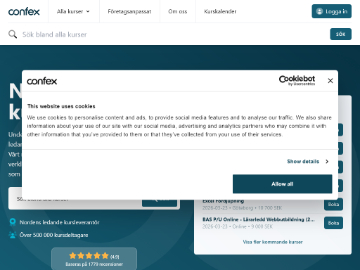 Confex rabattkod screenshot