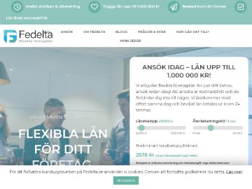 Fedelta Företagslån rabattkod screenshot