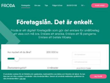Froda Företagslån rabattkod screenshot