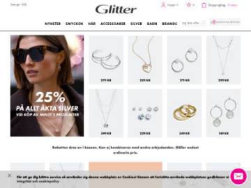 Glitter rabattkod screenshot