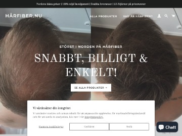 Hårfiber rabattkod screenshot