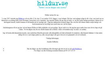 Hildur rabattkod screenshot