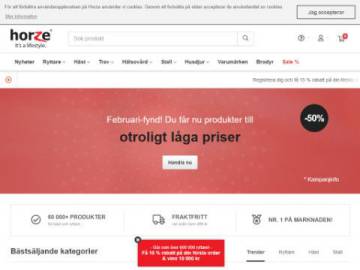 Horze rabattkod screenshot