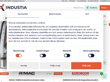 Industia rabattkod screenshot