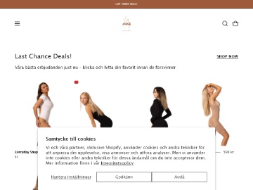 Jaine Shapewear rabattkod screenshot