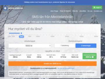 Meddelandelån rabattkod screenshot