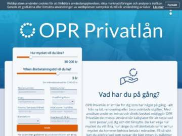 OPR Privatlån rabattkod screenshot