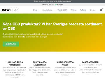 Raw Hemp rabattkod screenshot