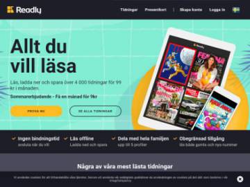 Readly rabattkod screenshot