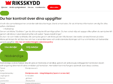 Riksskydd rabattkod screenshot
