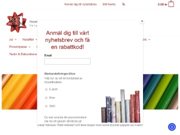 Rosettbutiken rabattkod screenshot