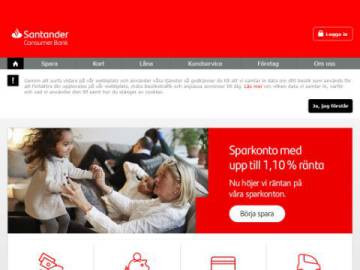 Santander rabattkod screenshot