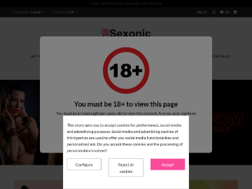 Sexonic rabattkod screenshot