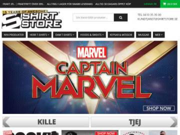 Shirtstore rabattkod screenshot