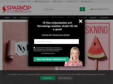 Sparköp Postorder rabattkod screenshot