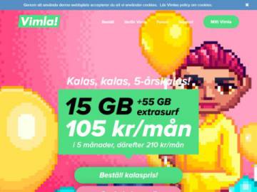 Vimla rabattkod screenshot